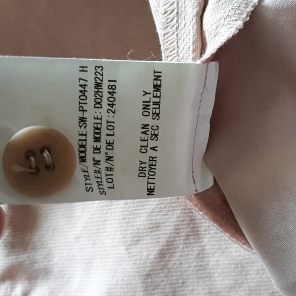 Helmut Lang Sz 0 Slub Twill Cropped Blush Pink Skinny Zip Ankle Flax Blend Pants - Picture 13 of 17